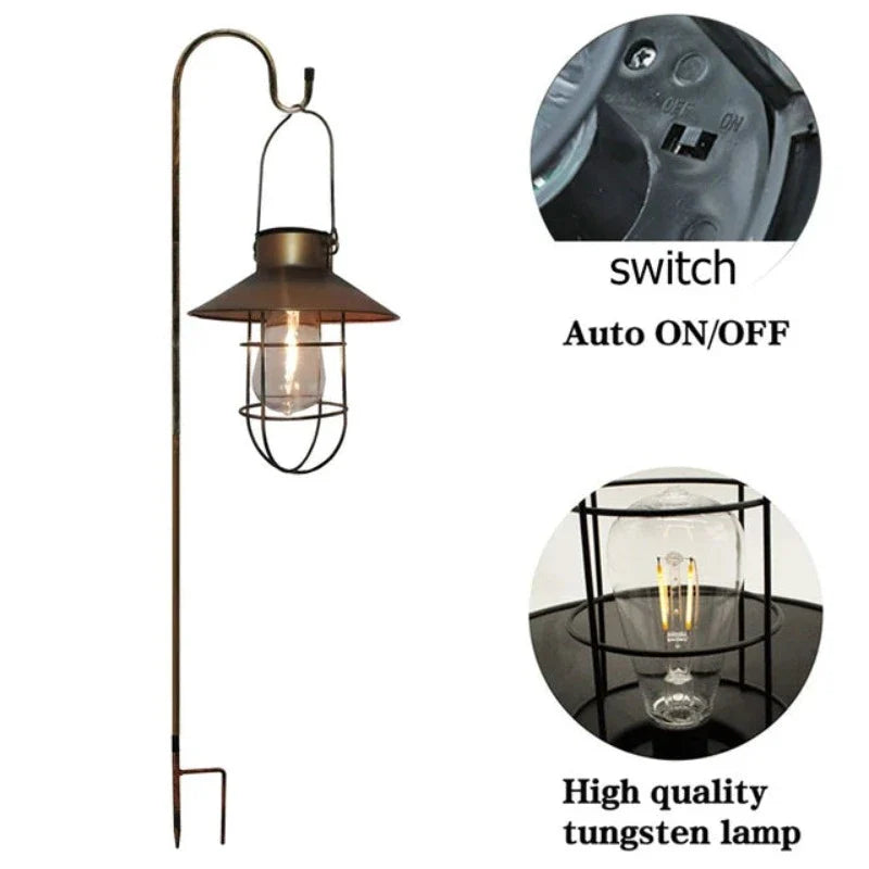 Vintage Solar Lantern for Outdoor Spaces