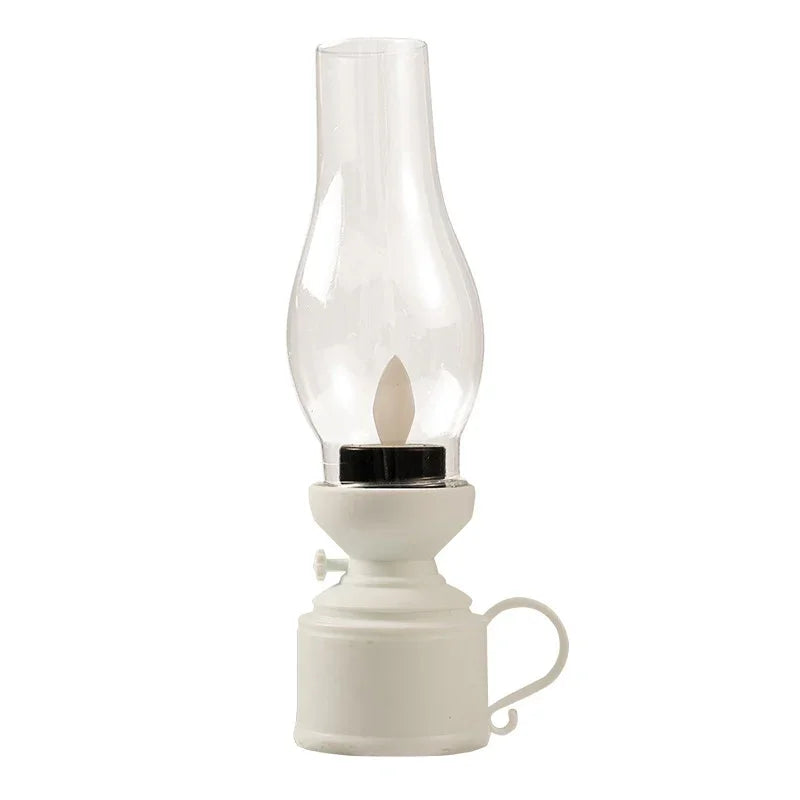 Retro Kerosene-Style LED Table Lamp for Cozy Decor