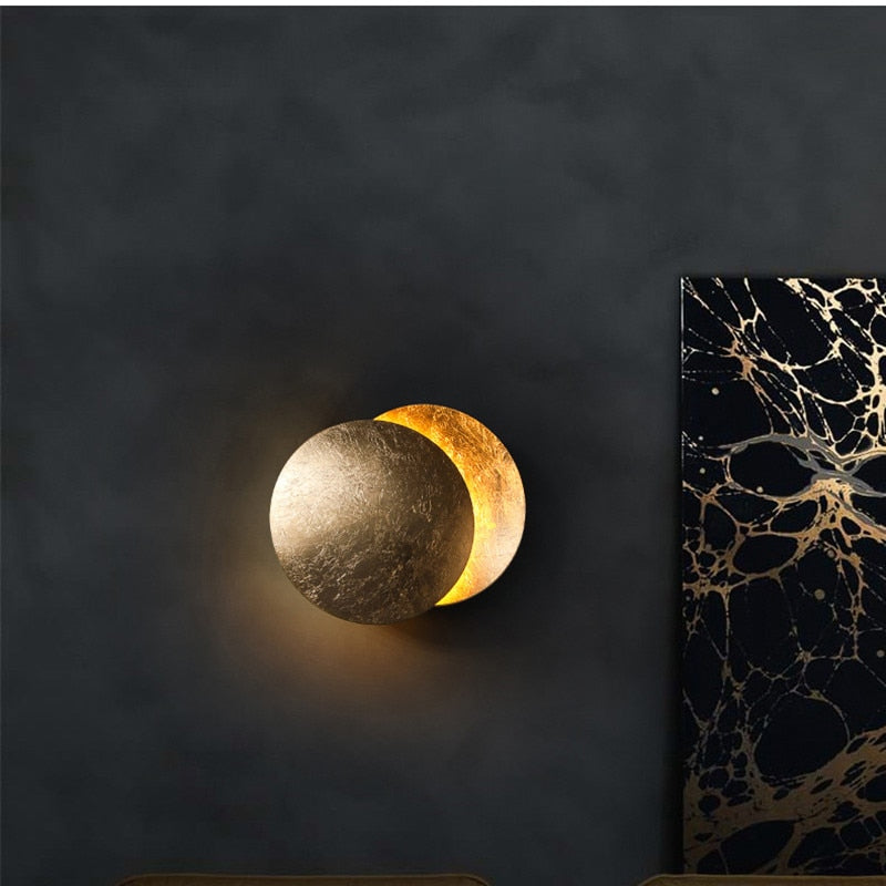 Eclipse-Inspired Wall Lamp for Cozy Modern Decor