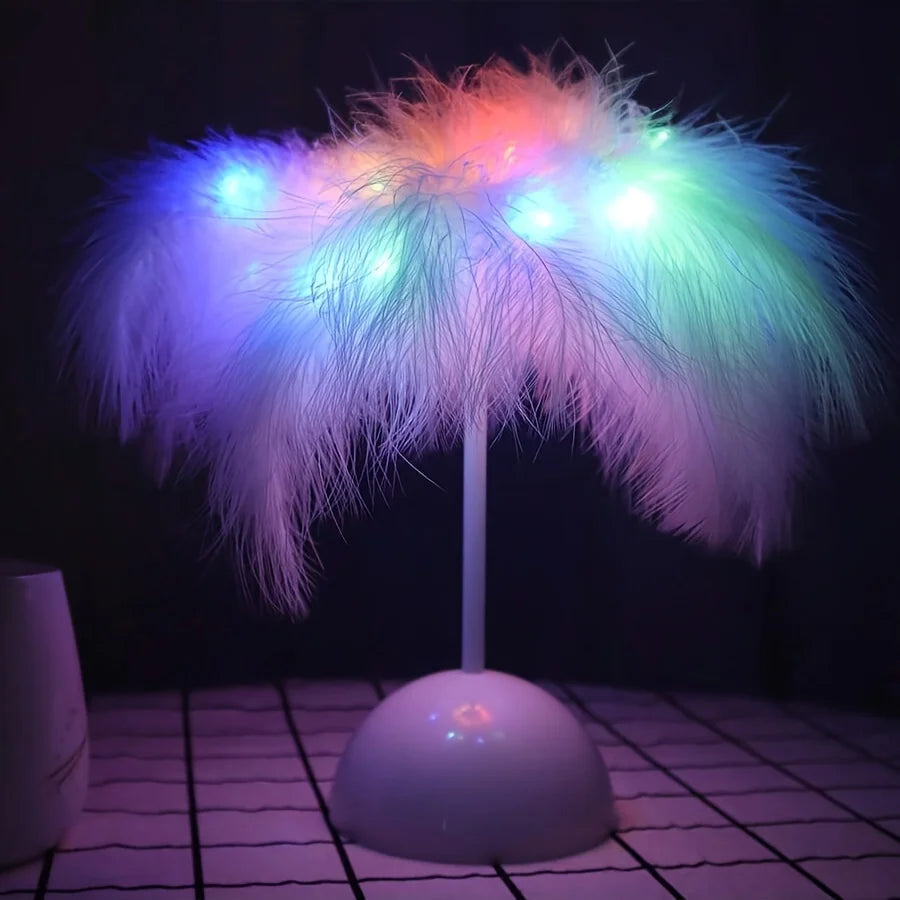 Feather Table Lamp for a Dreamy Ambience