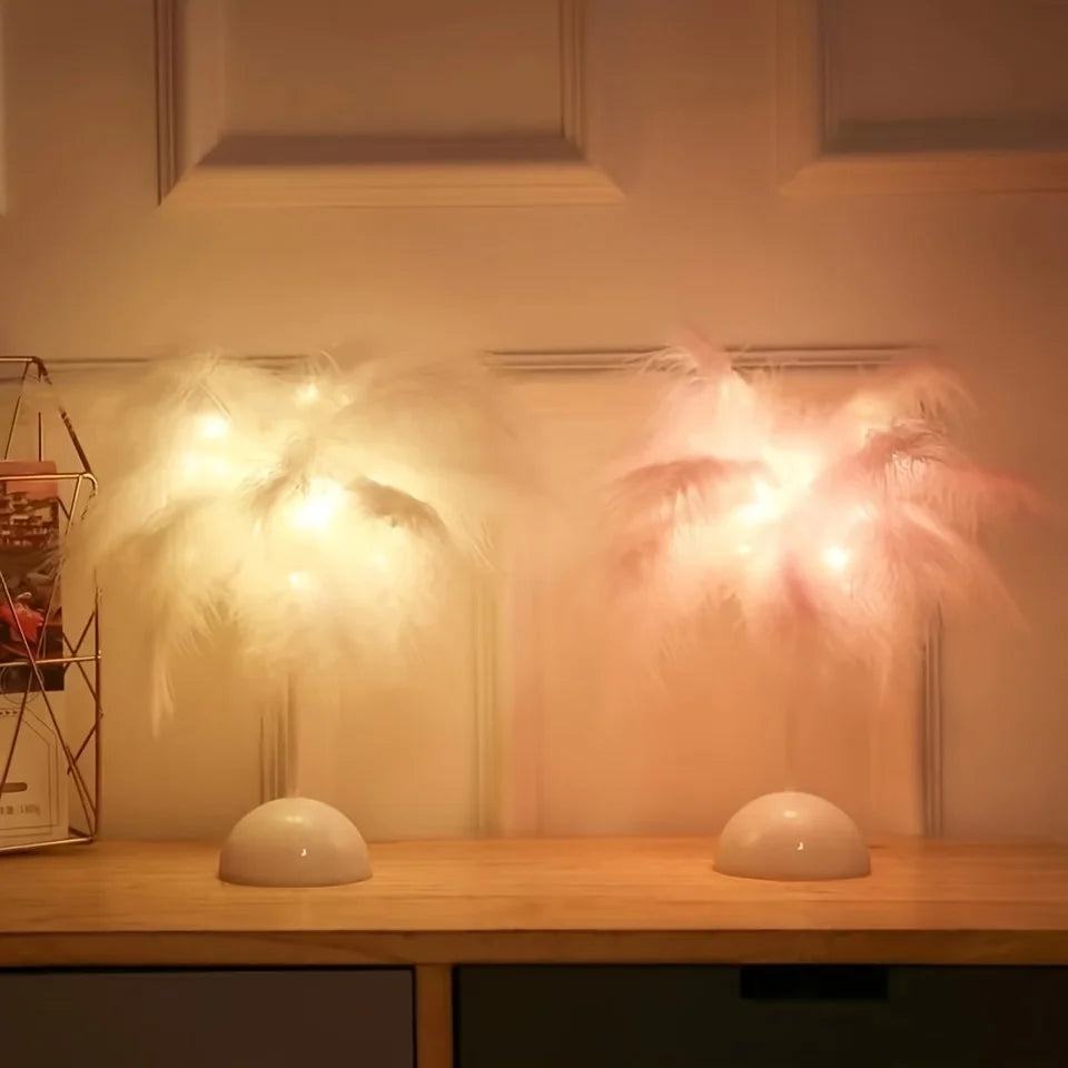 Feather Table Lamp for a Dreamy Ambience