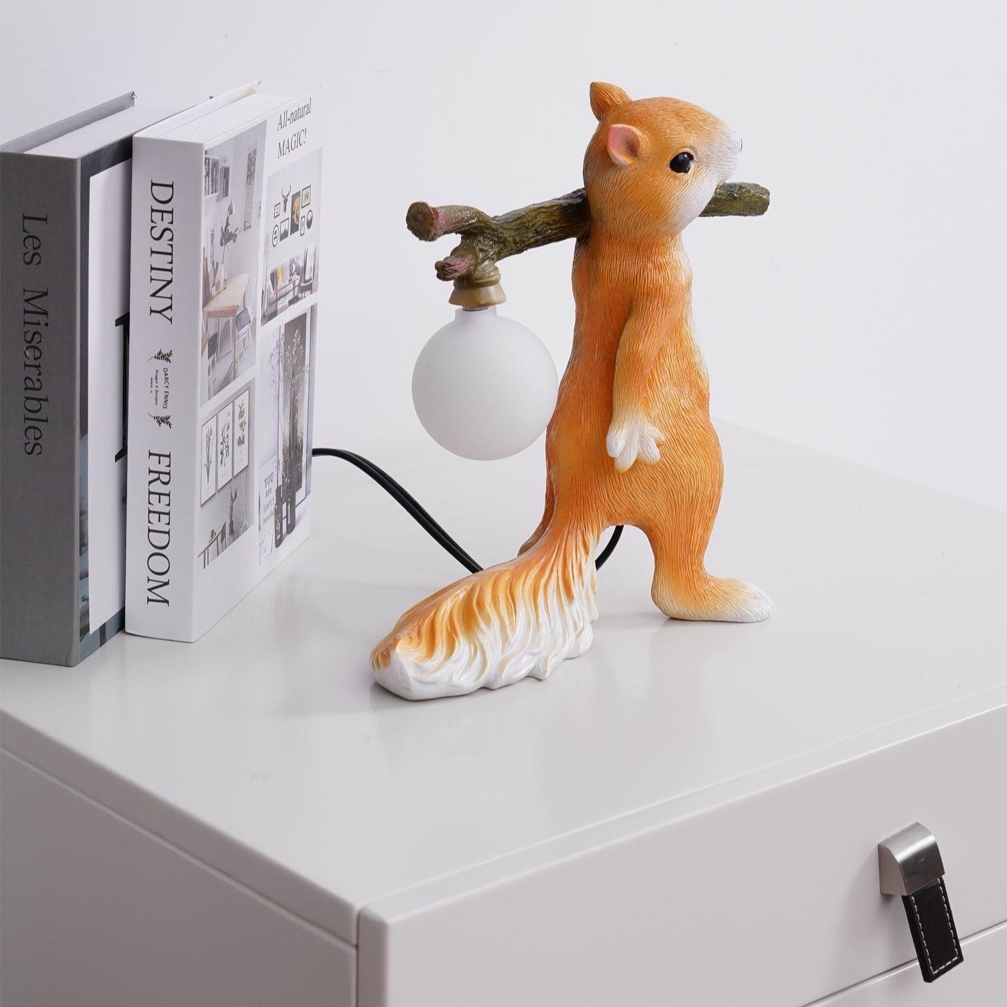 Squirrel Night Light for a Soft Warm Glow
