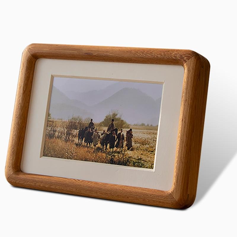 10x15 cm Wooden Picture Frame - Nut Brown Finish