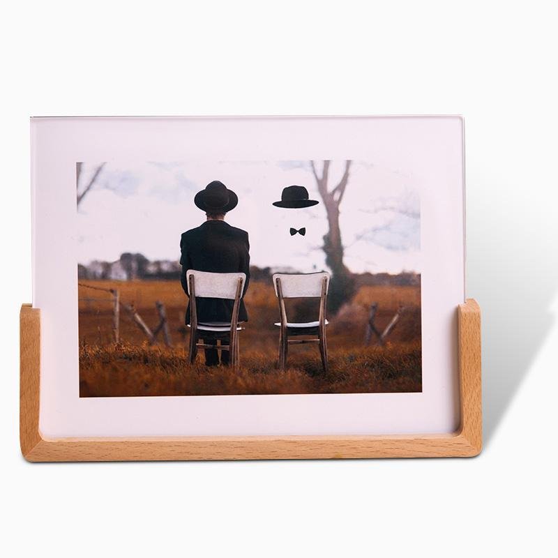 10x15 cm Wooden Picture Frame with Base Stand