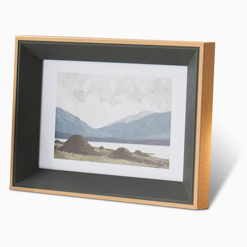 10x15 cm Resin Picture Frame - Yellow, Blue, and Beige