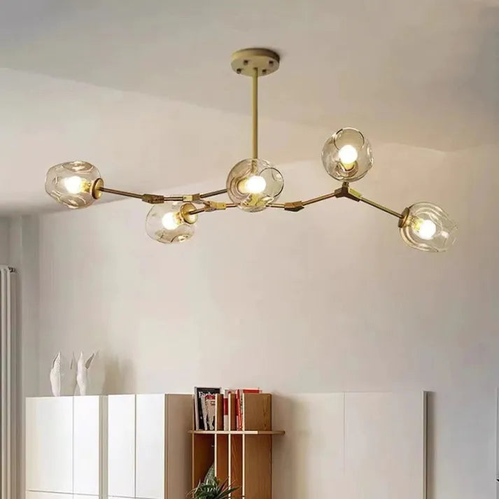 Sputnik Pendant Lamp with Glass Bubble Accents