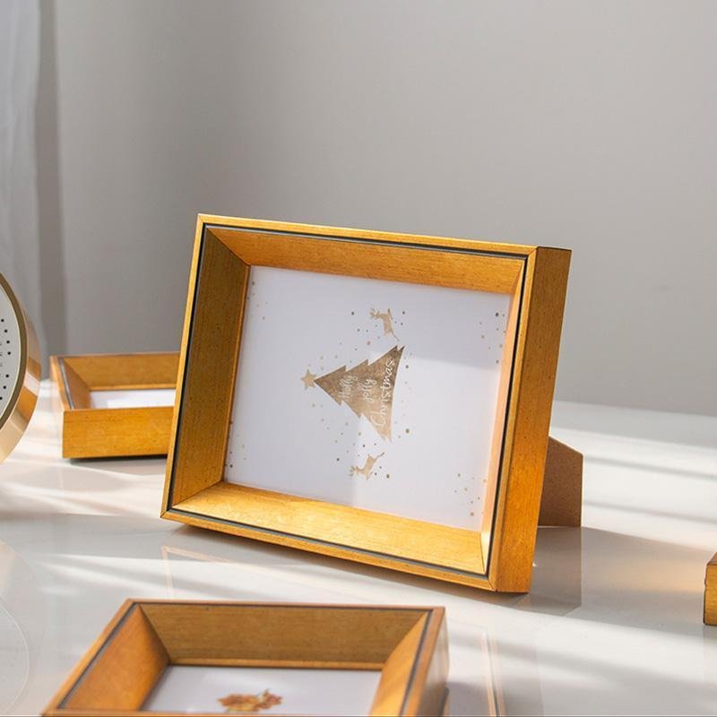 10x15 cm Resin Picture Frame - Yellow, Blue, and Beige