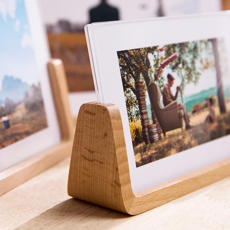 10x15 cm Wooden Picture Frame with Base Stand