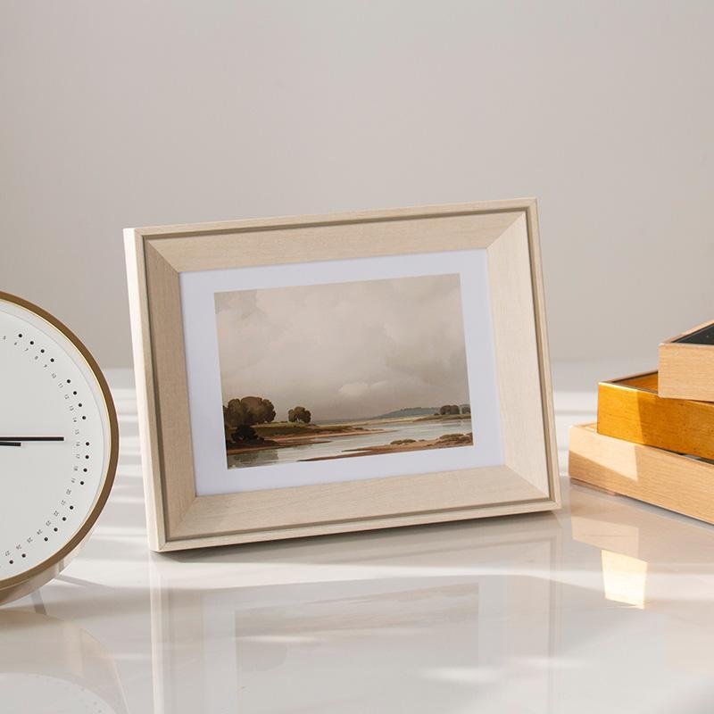 10x15 cm Resin Picture Frame - Yellow, Blue, and Beige