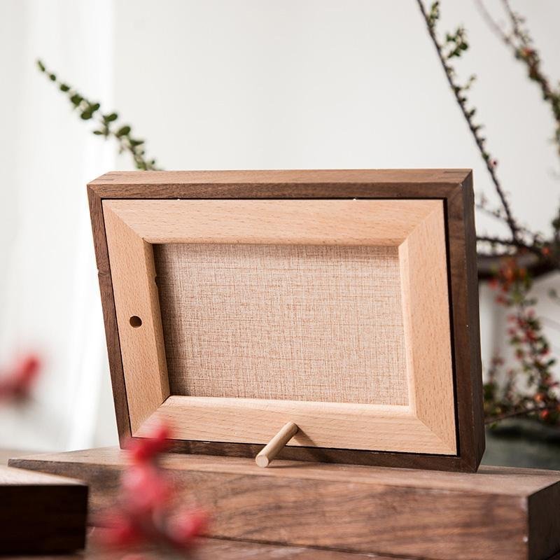 10x15 cm Wooden Picture Frame - Nut Brown Design