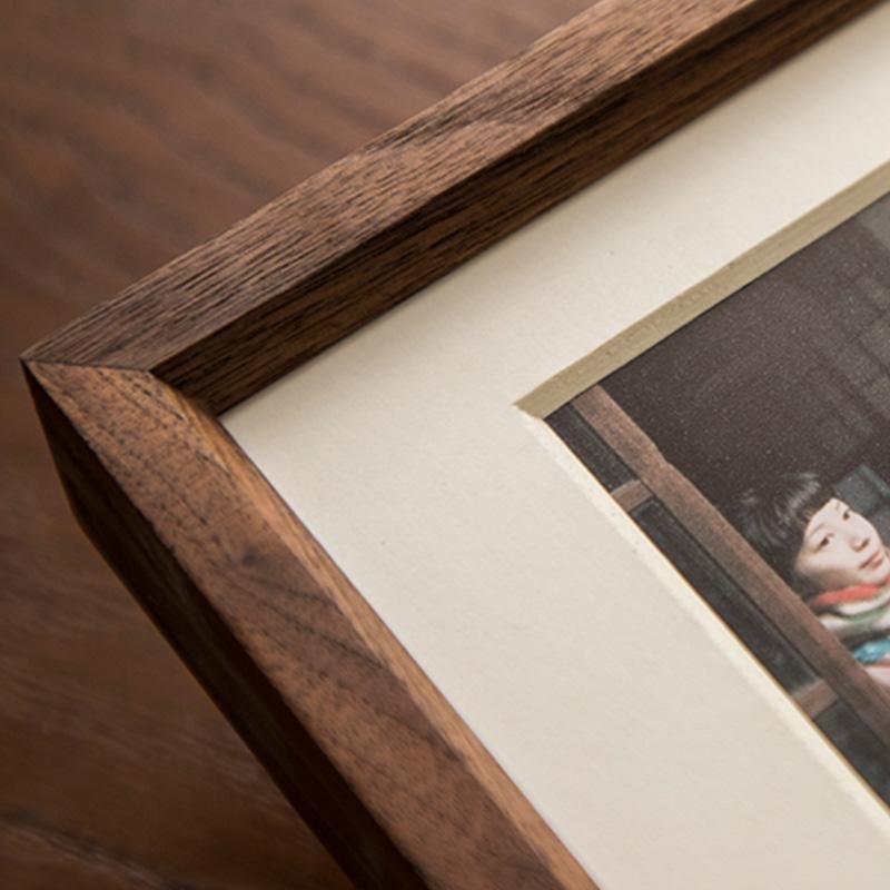 10x15 cm Wooden Picture Frame - Nut Brown Design