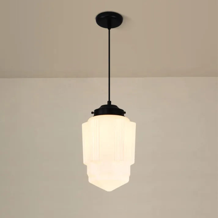 Geometric Pendant Lamp in Matte Glass Finish