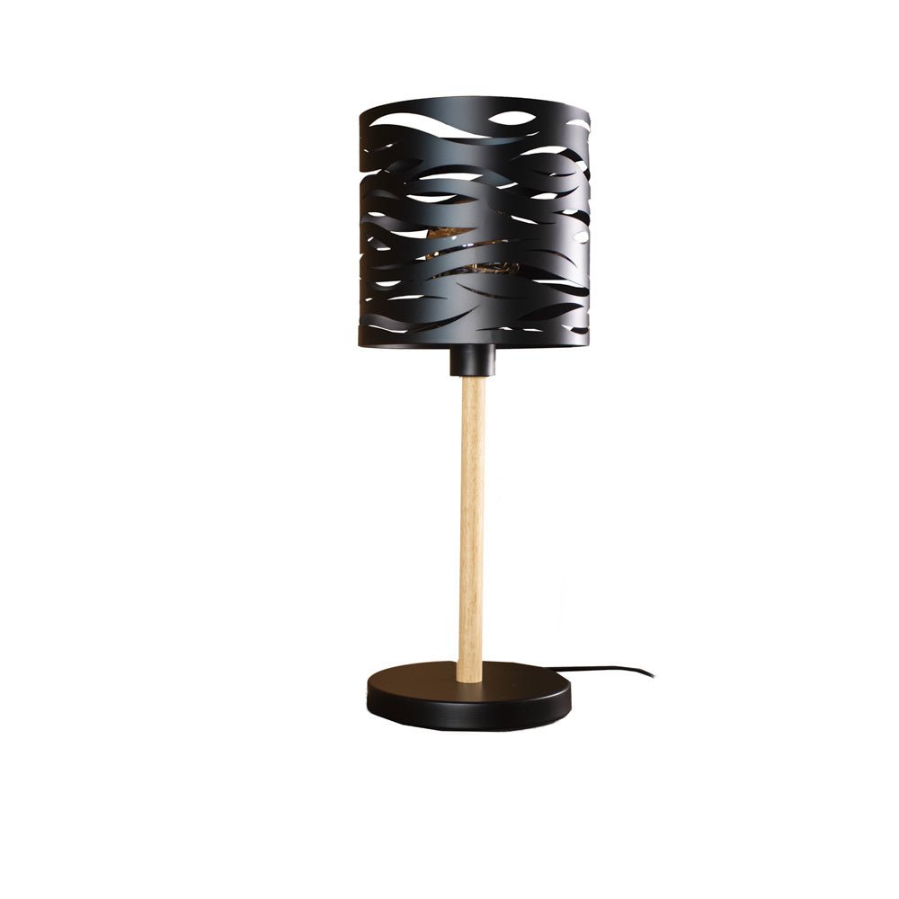 Black Metal Table Lamp for a Modern Glow