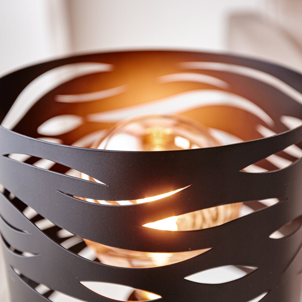 Black Metal Table Lamp for a Modern Glow