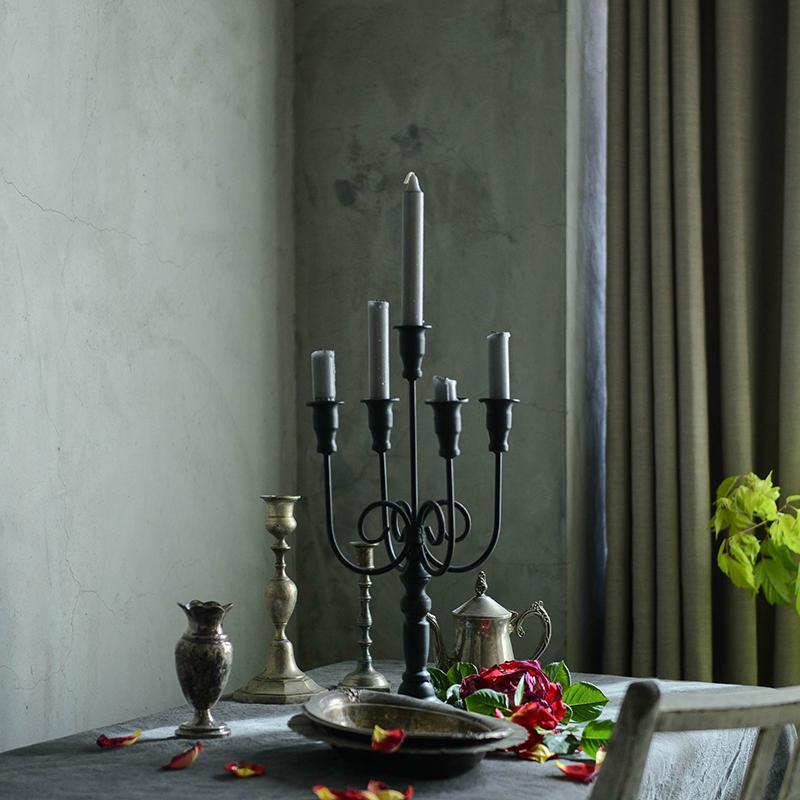 Antique Metal Candle Holder for 5 Candles