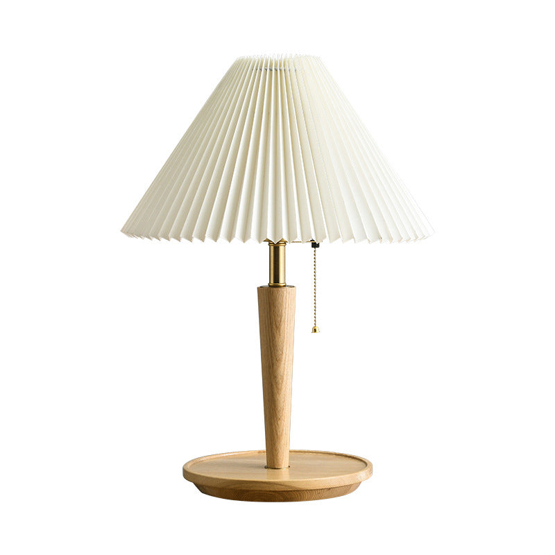 Retro Wooden Table Lamp with Vintage Charm