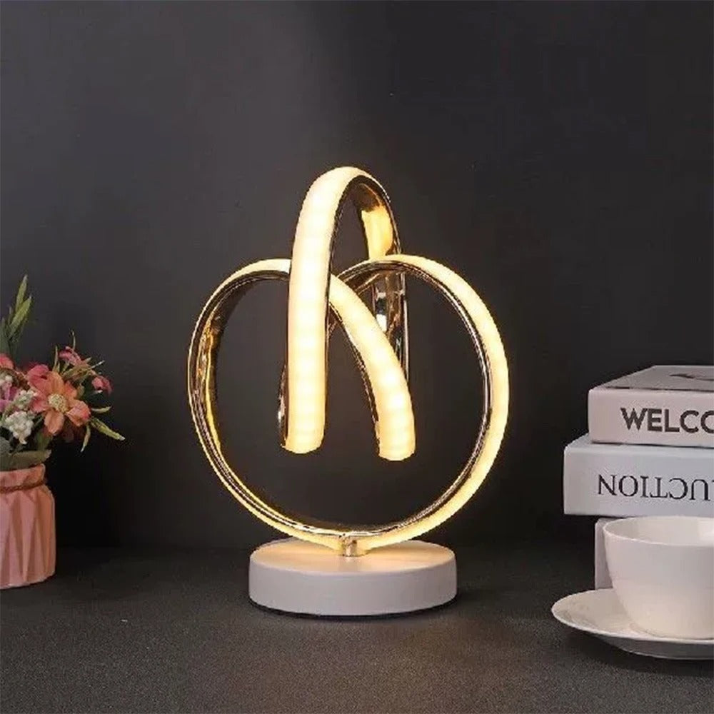 Curved LED Table Lamp for Modern Home Decor