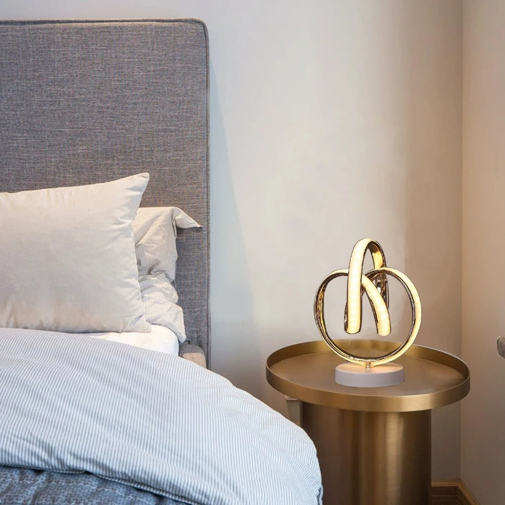 Curved LED Table Lamp for Modern Home Decor